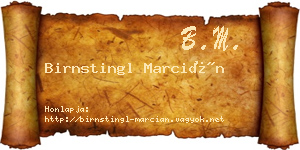 Birnstingl Marcián névjegykártya